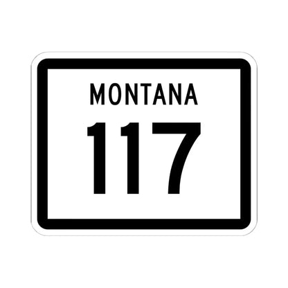 MT-117 (Montana) (Road Sign) STICKER Vinyl Kiss-Cut Decal 6 Inch White - The Sticker Space