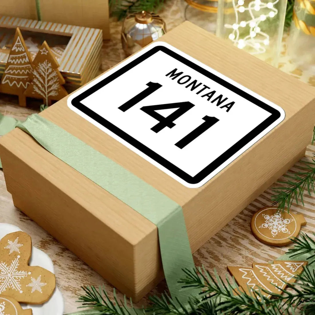 MT-141 (Montana) (Road Sign) STICKER Vinyl Kiss-Cut Decal - The Sticker Space