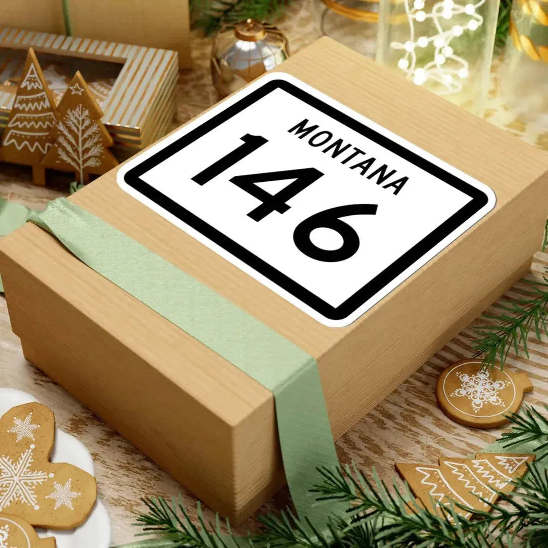 MT-146 (Montana) (Road Sign) STICKER Vinyl Kiss-Cut Decal - The Sticker Space