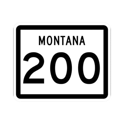 MT-200 (Montana) (Road Sign) STICKER Vinyl Kiss-Cut Decal 2 Inch White - The Sticker Space
