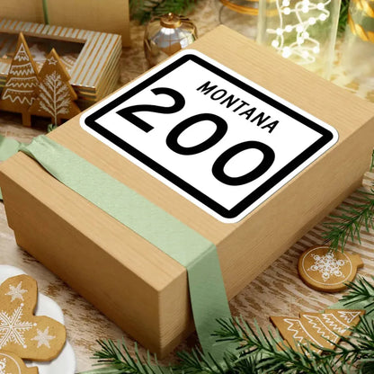 MT-200 (Montana) (Road Sign) STICKER Vinyl Kiss-Cut Decal - The Sticker Space