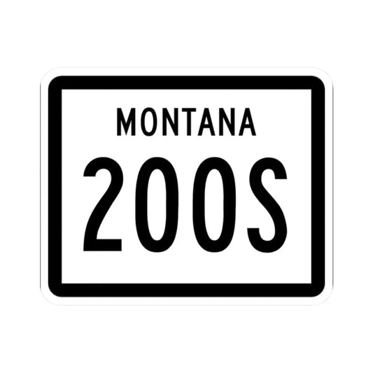 MT-200S (Montana) (Road Sign) STICKER Vinyl Kiss-Cut Decal 2 Inch White - The Sticker Space