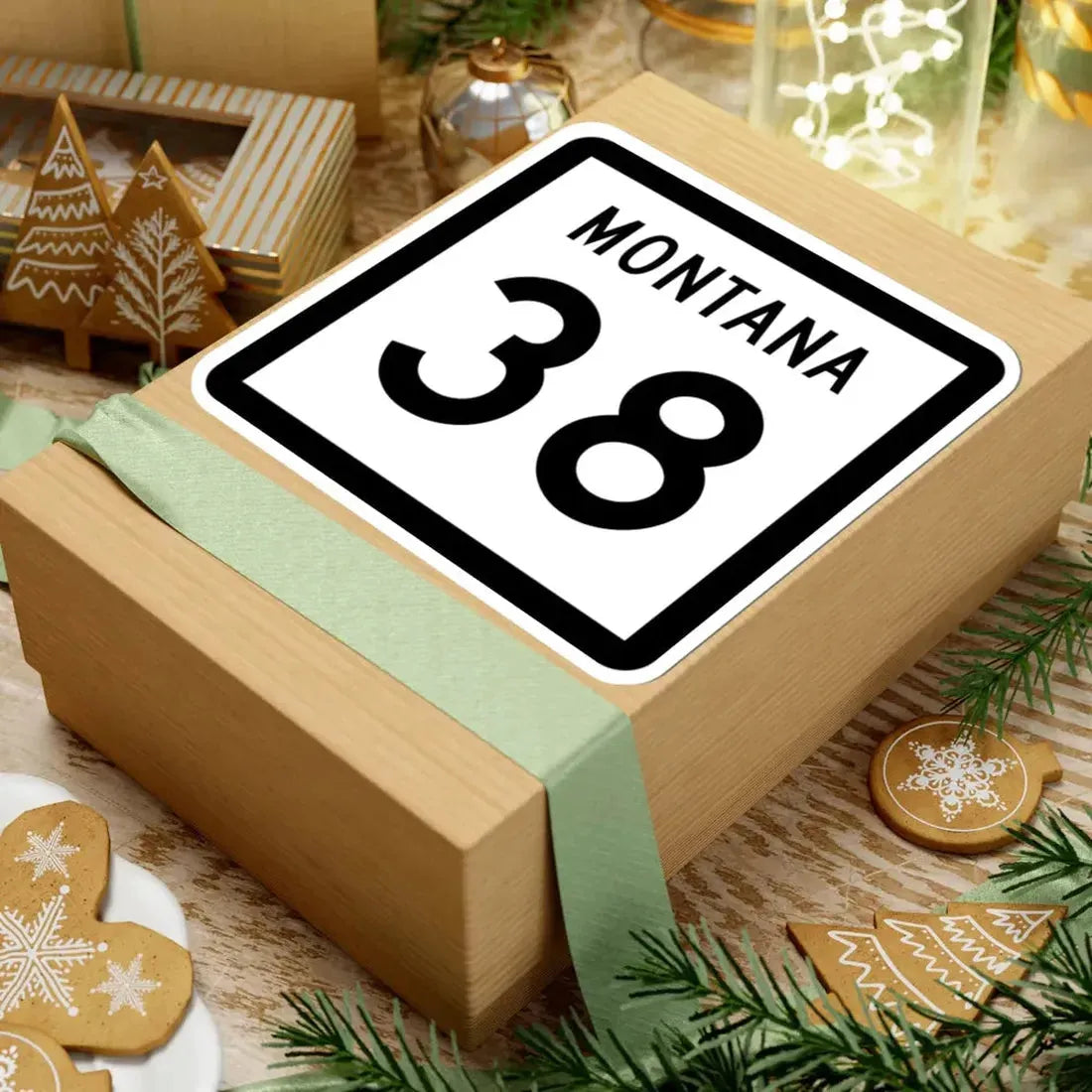 MT-38 (Montana) (Road Sign) STICKER Vinyl Kiss-Cut Decal - The Sticker Space