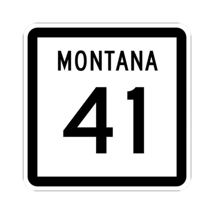 MT-41 (Montana) (Road Sign) STICKER Vinyl Kiss-Cut Decal 2 Inch White - The Sticker Space