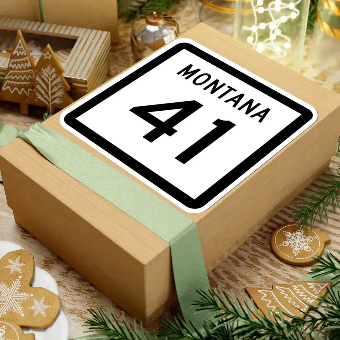 MT-41 (Montana) (Road Sign) STICKER Vinyl Kiss-Cut Decal - The Sticker Space