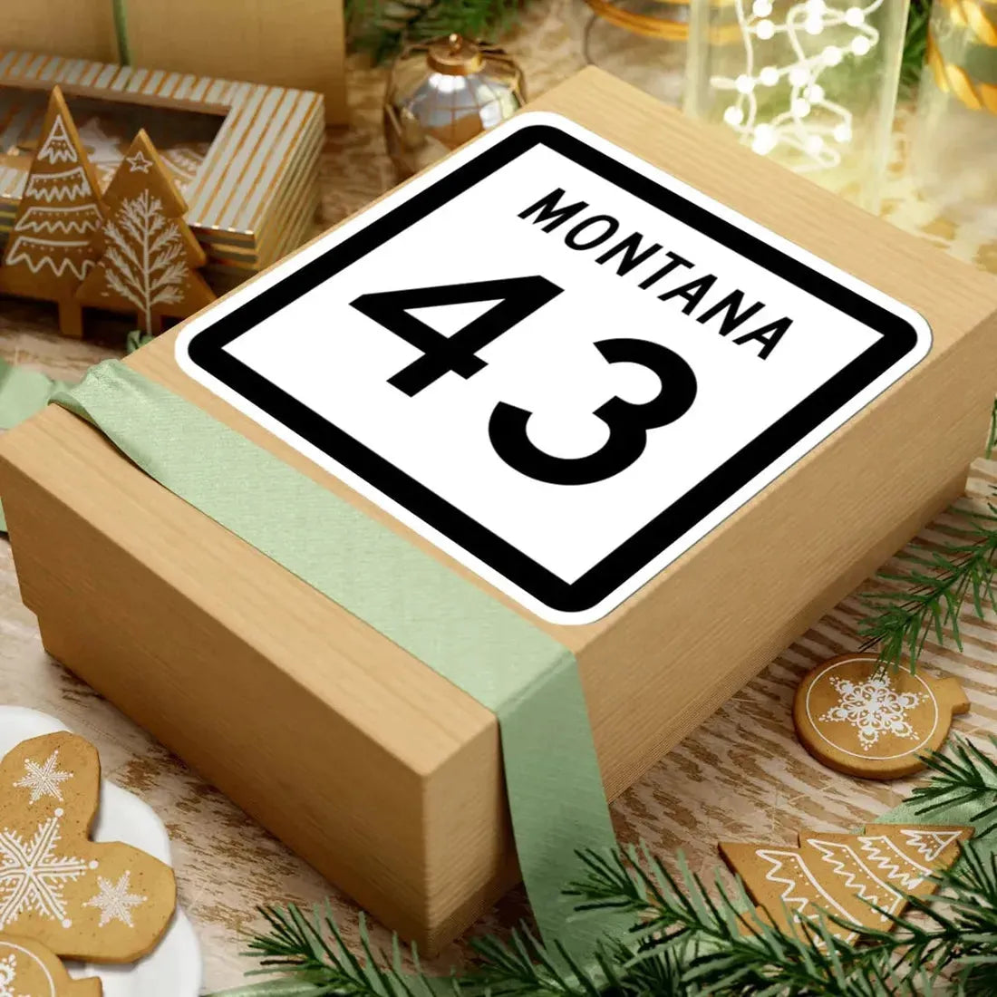 MT-43 (Montana) (Road Sign) STICKER Vinyl Kiss-Cut Decal - The Sticker Space