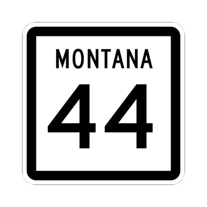 MT-44 (Montana) (Road Sign) STICKER Vinyl Kiss-Cut Decal 4 Inch White - The Sticker Space