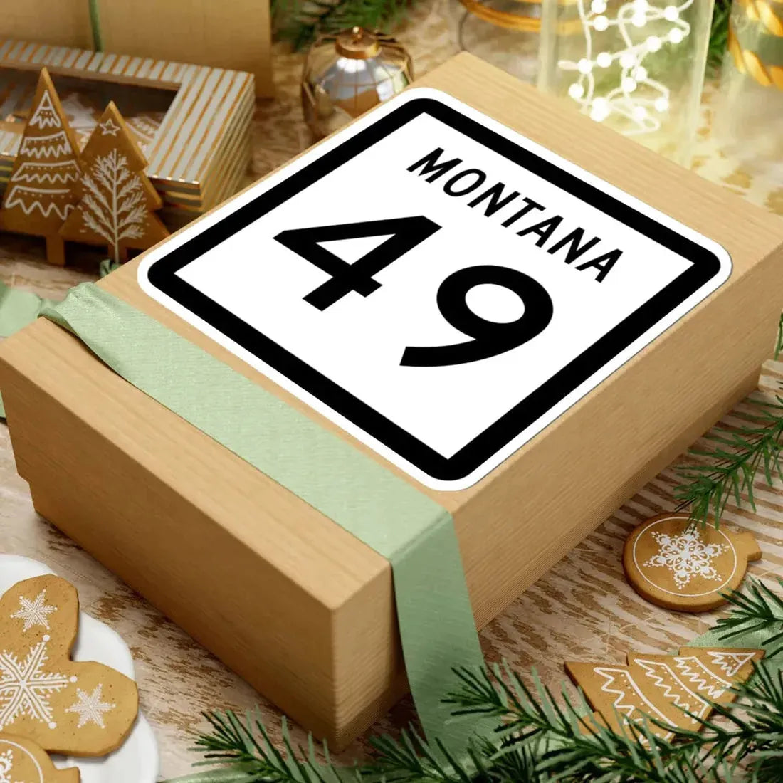 MT-49 (Montana) (Road Sign) STICKER Vinyl Kiss-Cut Decal - The Sticker Space