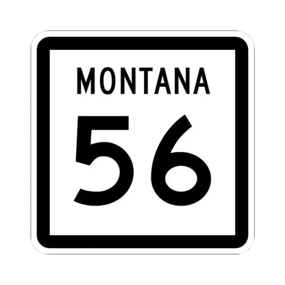 MT-56 (Montana) (Road Sign) STICKER Vinyl Kiss-Cut Decal 3 Inch White - The Sticker Space