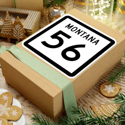 MT-56 (Montana) (Road Sign) STICKER Vinyl Kiss-Cut Decal - The Sticker Space