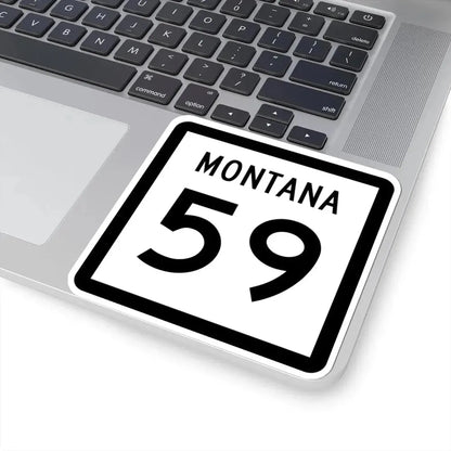 MT-59 (Montana) (Road Sign) STICKER Vinyl Kiss-Cut Decal - The Sticker Space