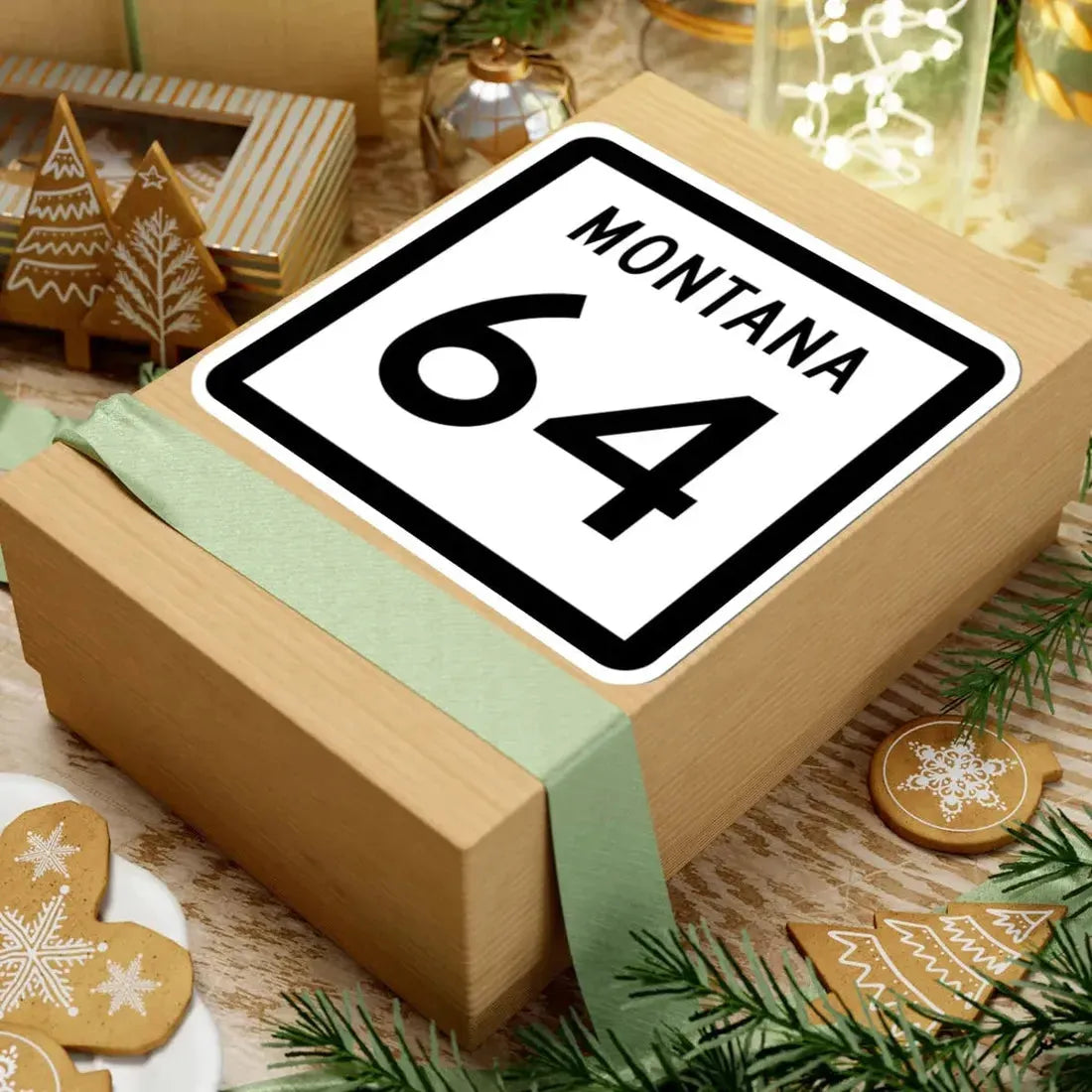 MT-64 (Montana) (Road Sign) STICKER Vinyl Kiss-Cut Decal - The Sticker Space