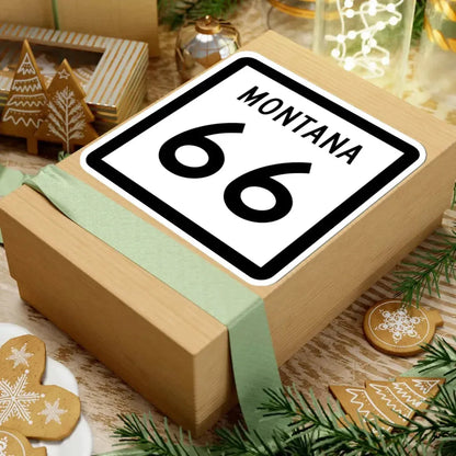 MT-66 (Montana) (Road Sign) STICKER Vinyl Kiss-Cut Decal - The Sticker Space