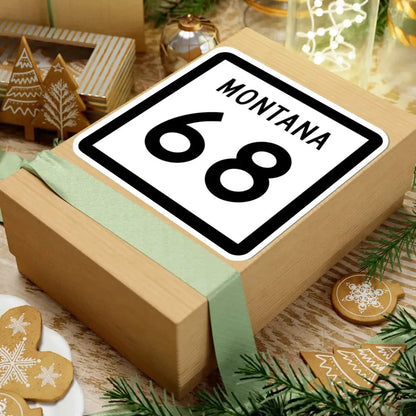 MT-68 (Montana) (Road Sign) STICKER Vinyl Kiss-Cut Decal - The Sticker Space