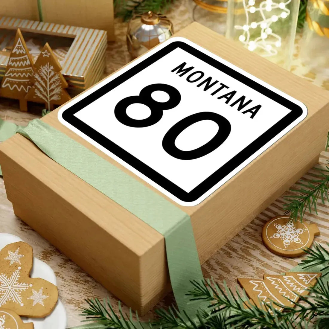 MT-80 (Montana) (Road Sign) STICKER Vinyl Kiss-Cut Decal - The Sticker Space