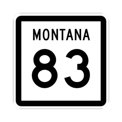 MT-83 (Montana) (Road Sign) STICKER Vinyl Kiss-Cut Decal 2 Inch White - The Sticker Space