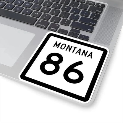 MT-86 (Montana) (Road Sign) STICKER Vinyl Kiss-Cut Decal - The Sticker Space