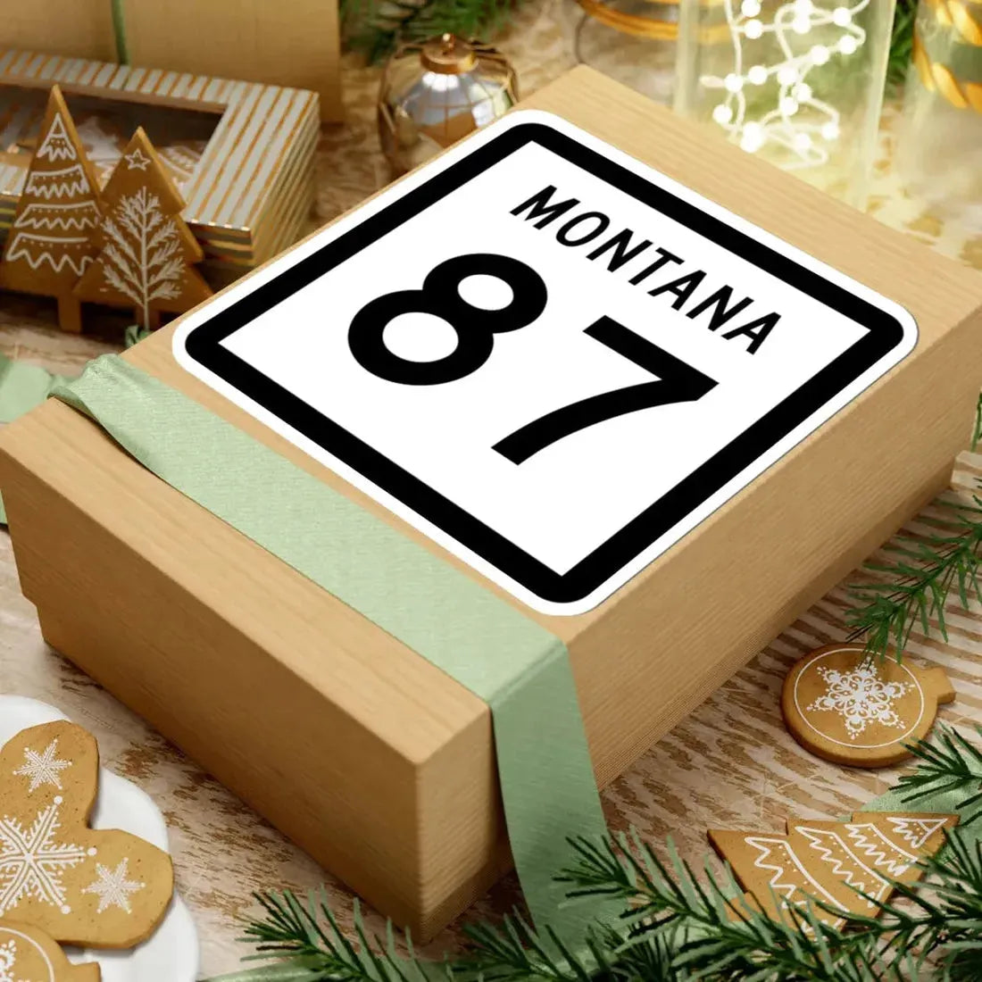 MT-87 (Montana) (Road Sign) STICKER Vinyl Kiss-Cut Decal - The Sticker Space