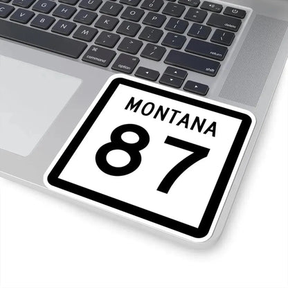 MT-87 (Montana) (Road Sign) STICKER Vinyl Kiss-Cut Decal - The Sticker Space