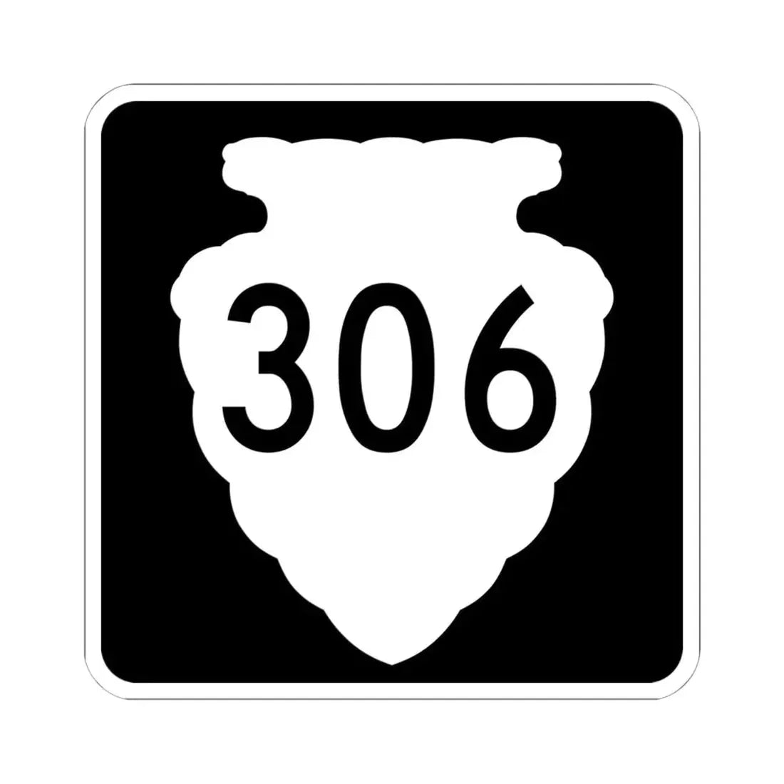 MT-sec-306 (Montana) (Road Sign) STICKER Vinyl Kiss-Cut Decal 6 Inch White - The Sticker Space