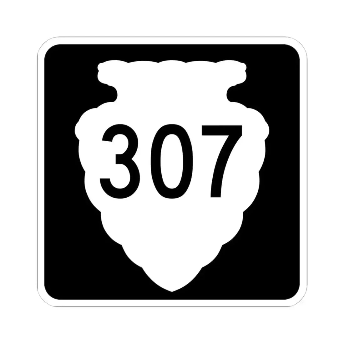MT-sec-307 (Montana) (Road Sign) STICKER Vinyl Kiss-Cut Decal 4 Inch White - The Sticker Space