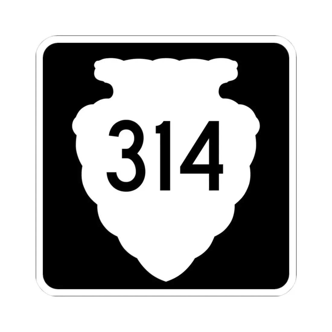 MT-sec-314 (Montana) (Road Sign) STICKER Vinyl Kiss-Cut Decal 3 Inch White - The Sticker Space