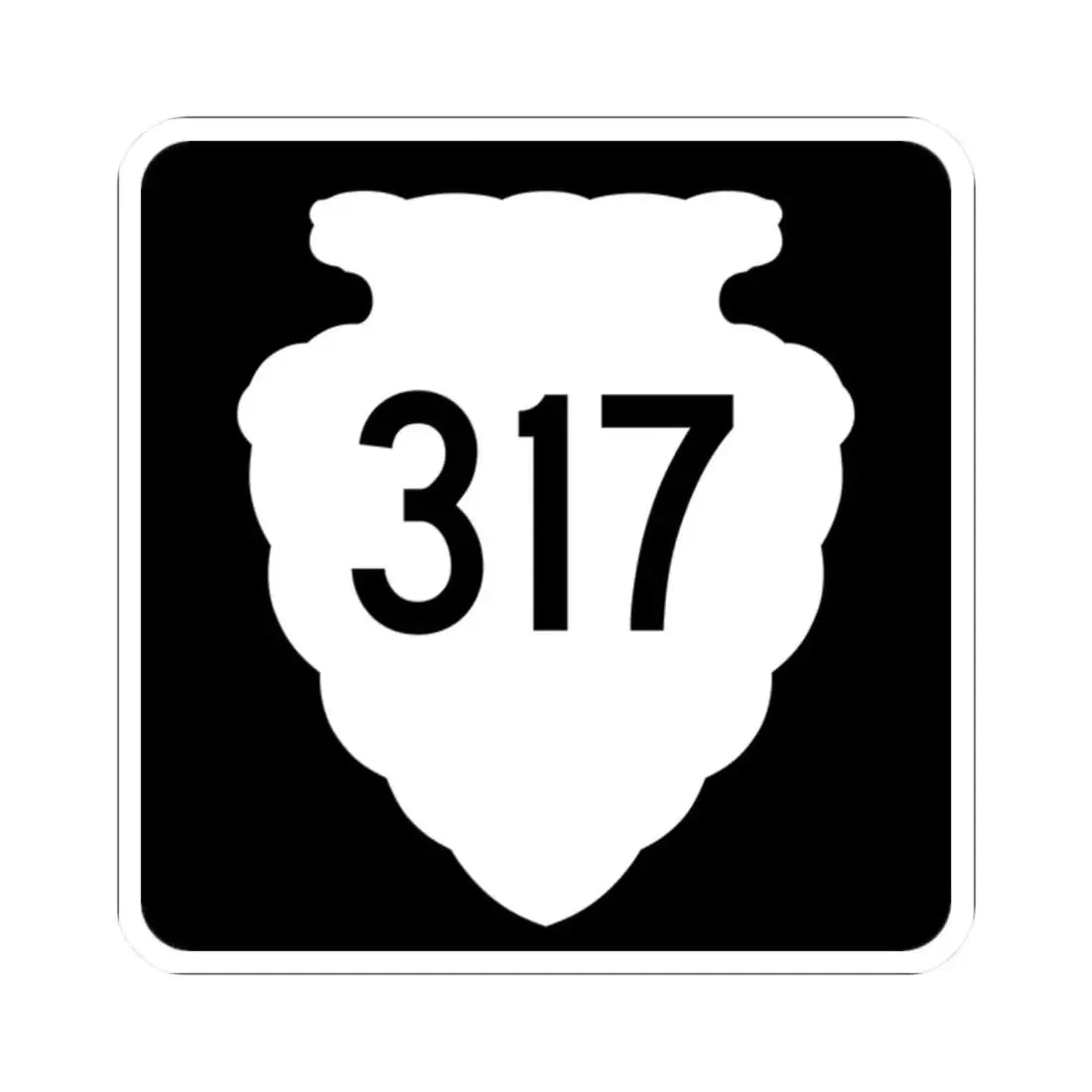 MT-sec-317 (Montana) (Road Sign) STICKER Vinyl Kiss-Cut Decal 2 Inch White - The Sticker Space