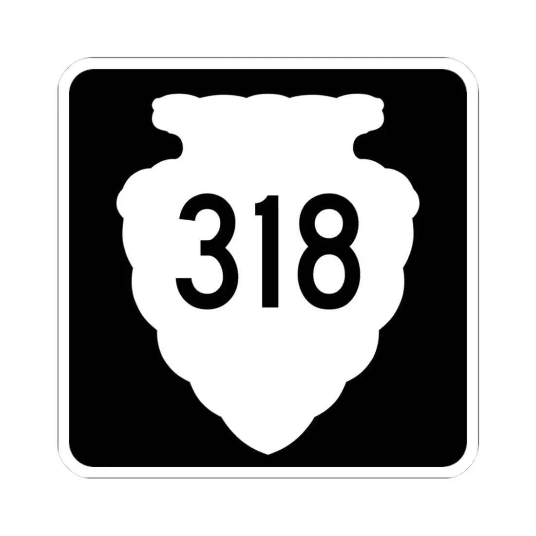 MT-sec-318 (Montana) (Road Sign) STICKER Vinyl Kiss-Cut Decal 3 Inch White - The Sticker Space