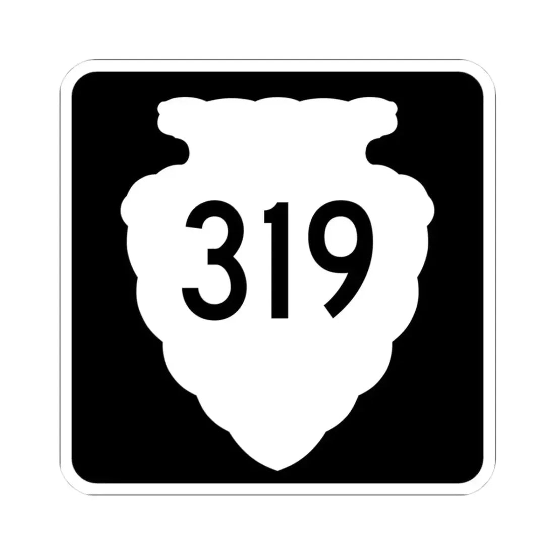 MT-sec-319 (Montana) (Road Sign) STICKER Vinyl Kiss-Cut Decal 3 Inch White - The Sticker Space