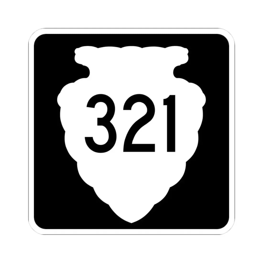MT-sec-321 (Montana) (Road Sign) STICKER Vinyl Kiss-Cut Decal 3 Inch White - The Sticker Space