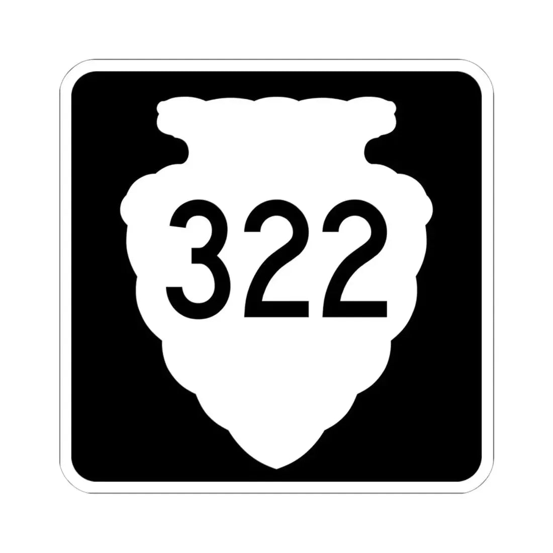 MT-sec-322 (Montana) (Road Sign) STICKER Vinyl Kiss-Cut Decal 6 Inch White - The Sticker Space