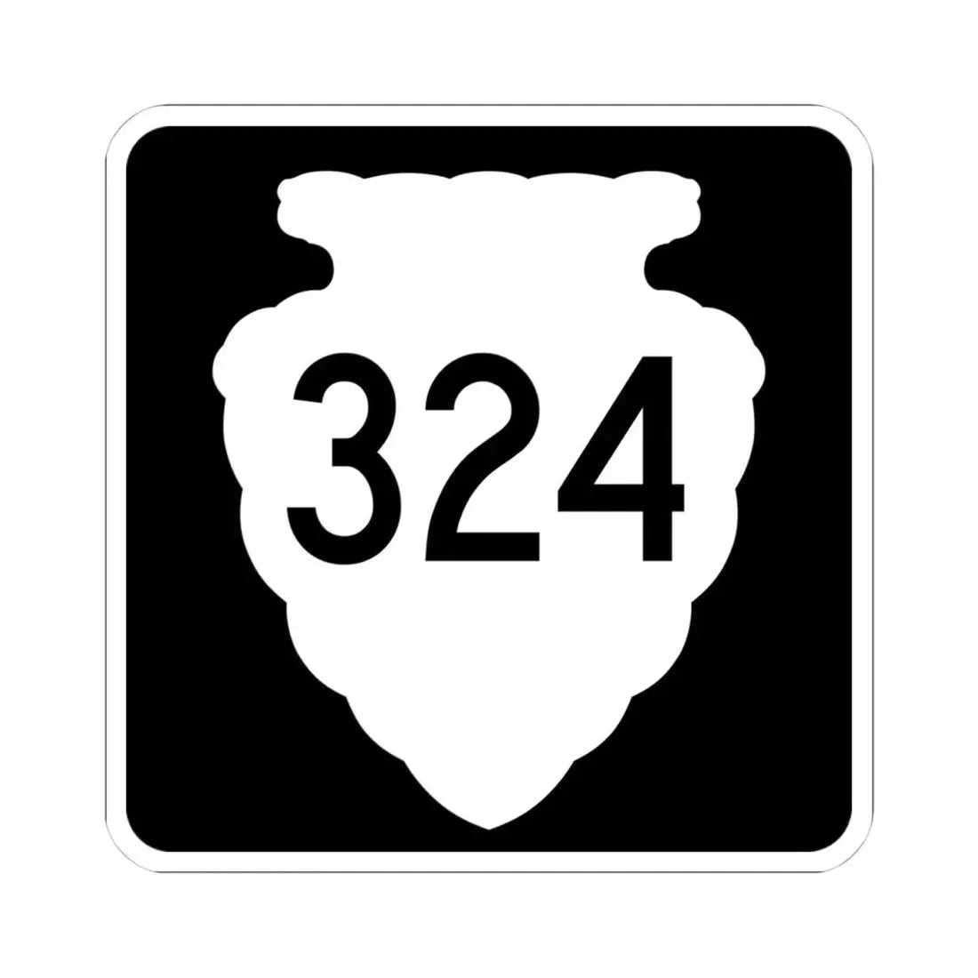 MT-sec-324 (Montana) (Road Sign) STICKER Vinyl Kiss-Cut Decal 4 Inch White - The Sticker Space