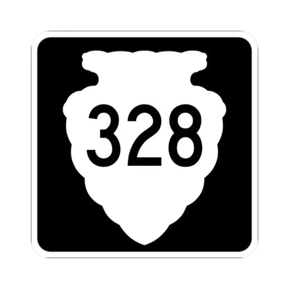 MT-sec-328 (Montana) (Road Sign) STICKER Vinyl Kiss-Cut Decal 2 Inch White - The Sticker Space