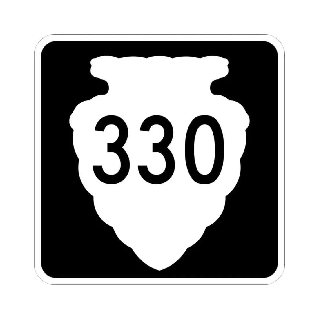 MT-sec-330 (Montana) (Road Sign) STICKER Vinyl Kiss-Cut Decal 4 Inch White - The Sticker Space