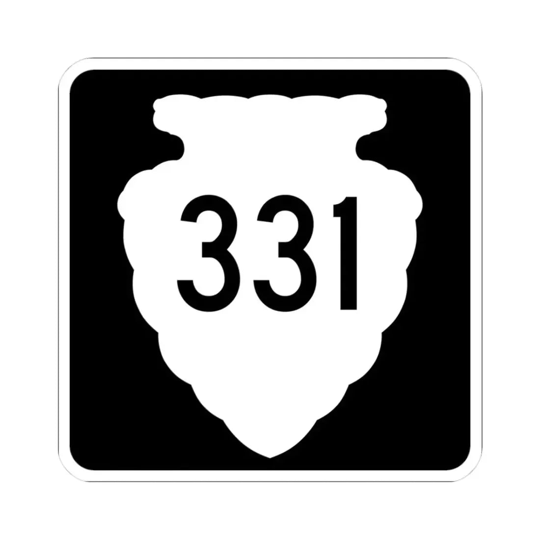 MT-sec-331 (Montana) (Road Sign) STICKER Vinyl Kiss-Cut Decal 3 Inch White - The Sticker Space