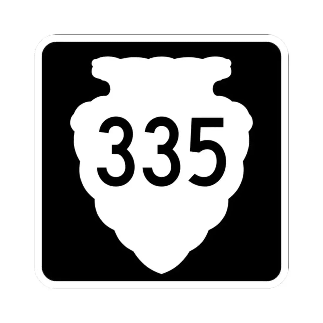 MT-sec-335 (Montana) (Road Sign) STICKER Vinyl Kiss-Cut Decal 2 Inch White - The Sticker Space