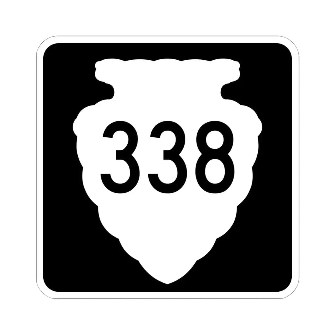 MT-sec-338 (Montana) (Road Sign) STICKER Vinyl Kiss-Cut Decal 6 Inch White - The Sticker Space