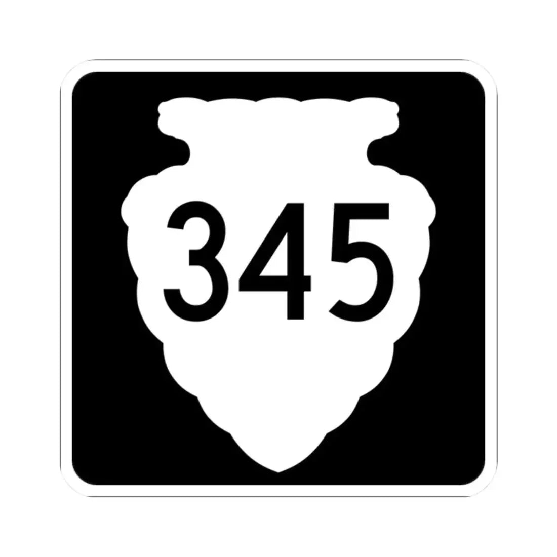 MT-sec-345 (Montana) (Road Sign) STICKER Vinyl Kiss-Cut Decal 2 Inch White - The Sticker Space