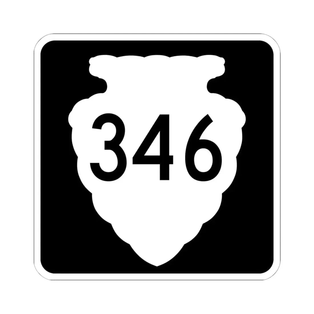 MT-sec-346 (Montana) (Road Sign) STICKER Vinyl Kiss-Cut Decal 6 Inch White - The Sticker Space