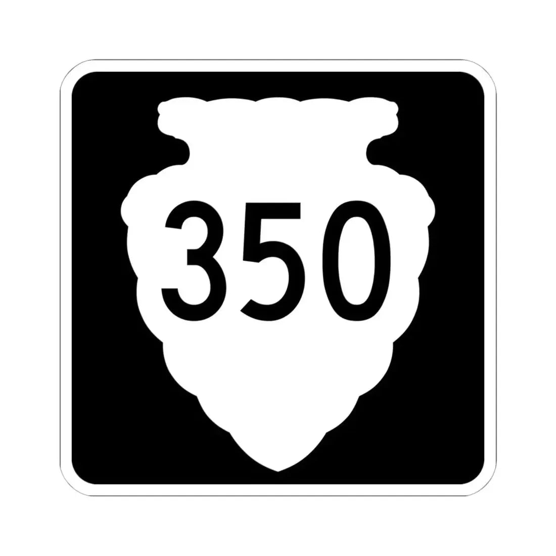 MT-sec-350 (Montana) (Road Sign) STICKER Vinyl Kiss-Cut Decal 6 Inch White - The Sticker Space