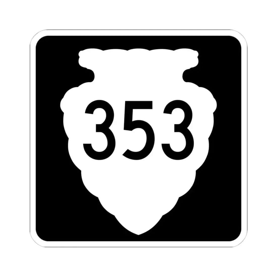 MT-sec-353 (Montana) (Road Sign) STICKER Vinyl Kiss-Cut Decal 4 Inch White - The Sticker Space