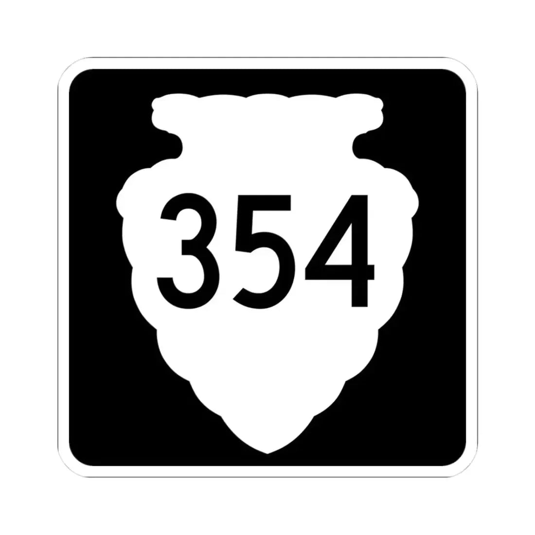 MT-sec-354 (Montana) (Road Sign) STICKER Vinyl Kiss-Cut Decal 3 Inch White - The Sticker Space