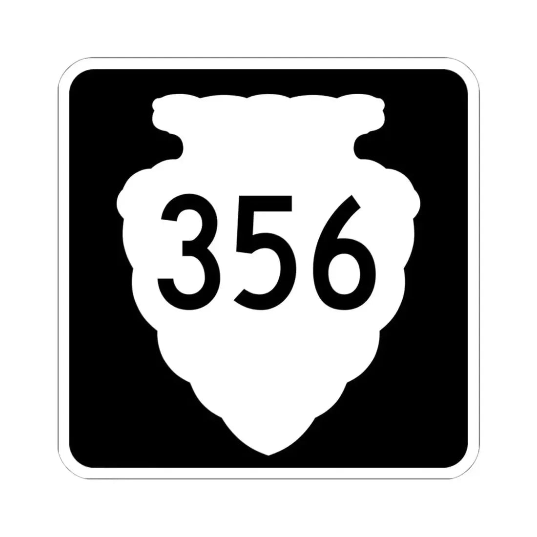 MT-sec-356 (Montana) (Road Sign) STICKER Vinyl Kiss-Cut Decal 6 Inch White - The Sticker Space