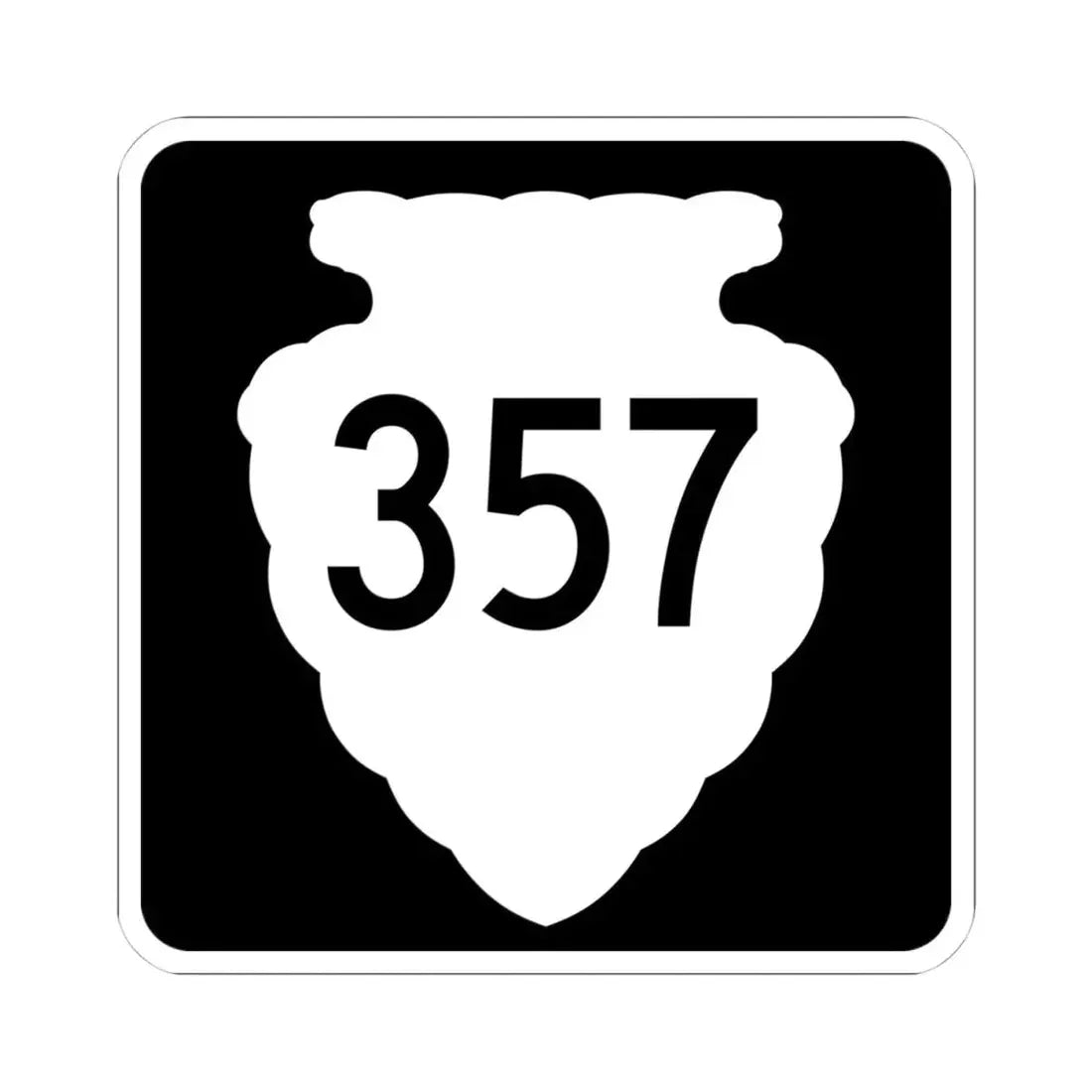 MT-sec-357 (Montana) (Road Sign) STICKER Vinyl Kiss-Cut Decal 4 Inch White - The Sticker Space