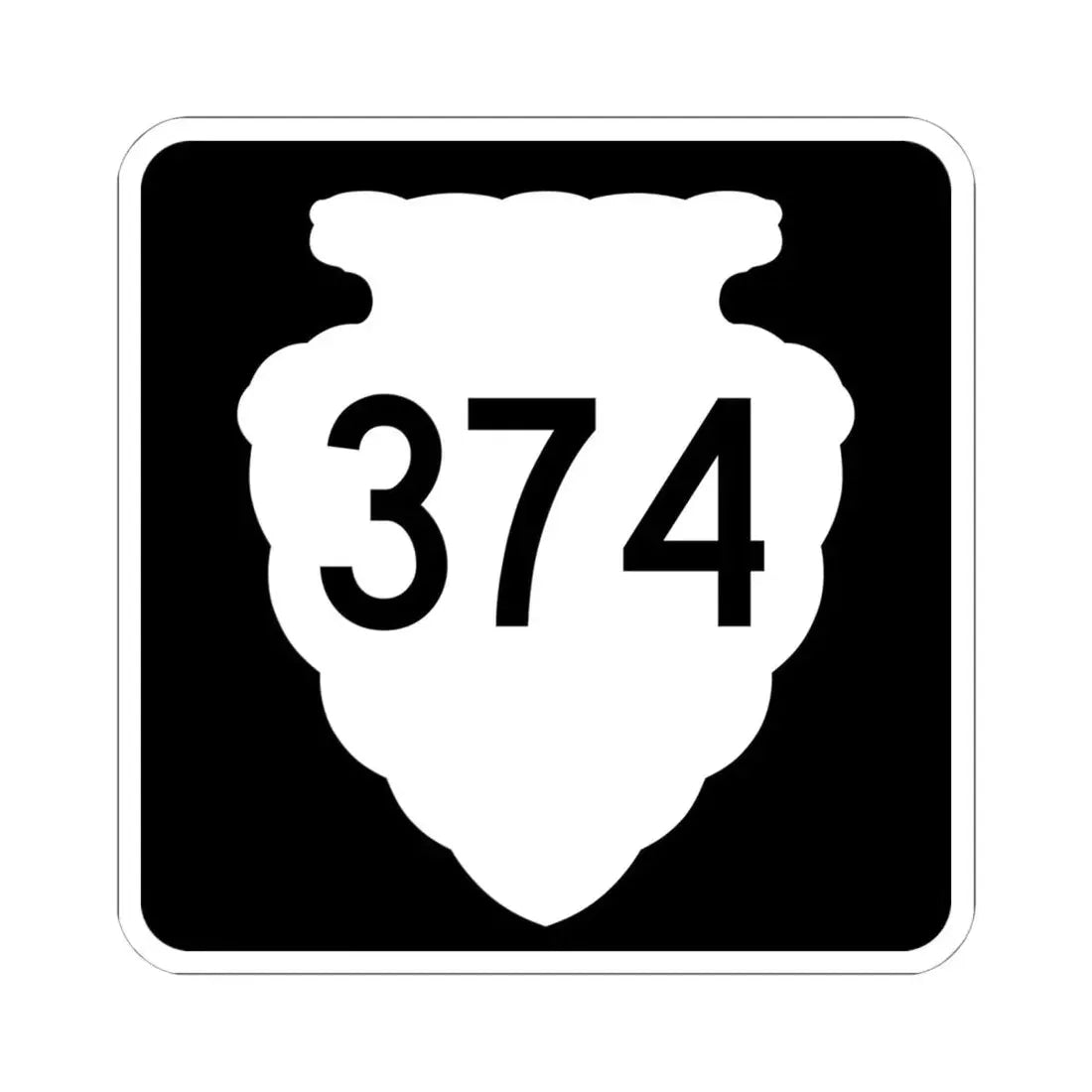MT-sec-374 (Montana) (Road Sign) STICKER Vinyl Kiss-Cut Decal 6 Inch White - The Sticker Space