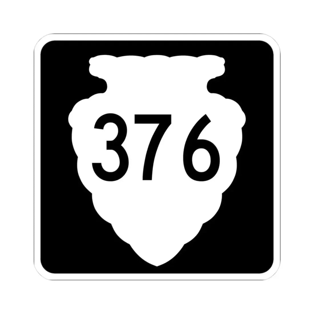 MT-sec-376 (Montana) (Road Sign) STICKER Vinyl Kiss-Cut Decal 3 Inch White - The Sticker Space