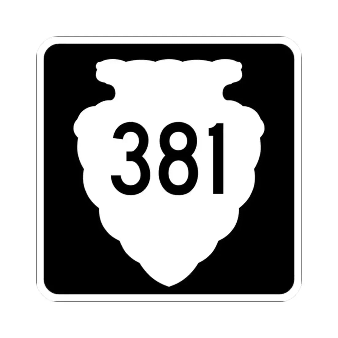 MT-sec-381 (Montana) (Road Sign) STICKER Vinyl Kiss-Cut Decal 2 Inch White - The Sticker Space