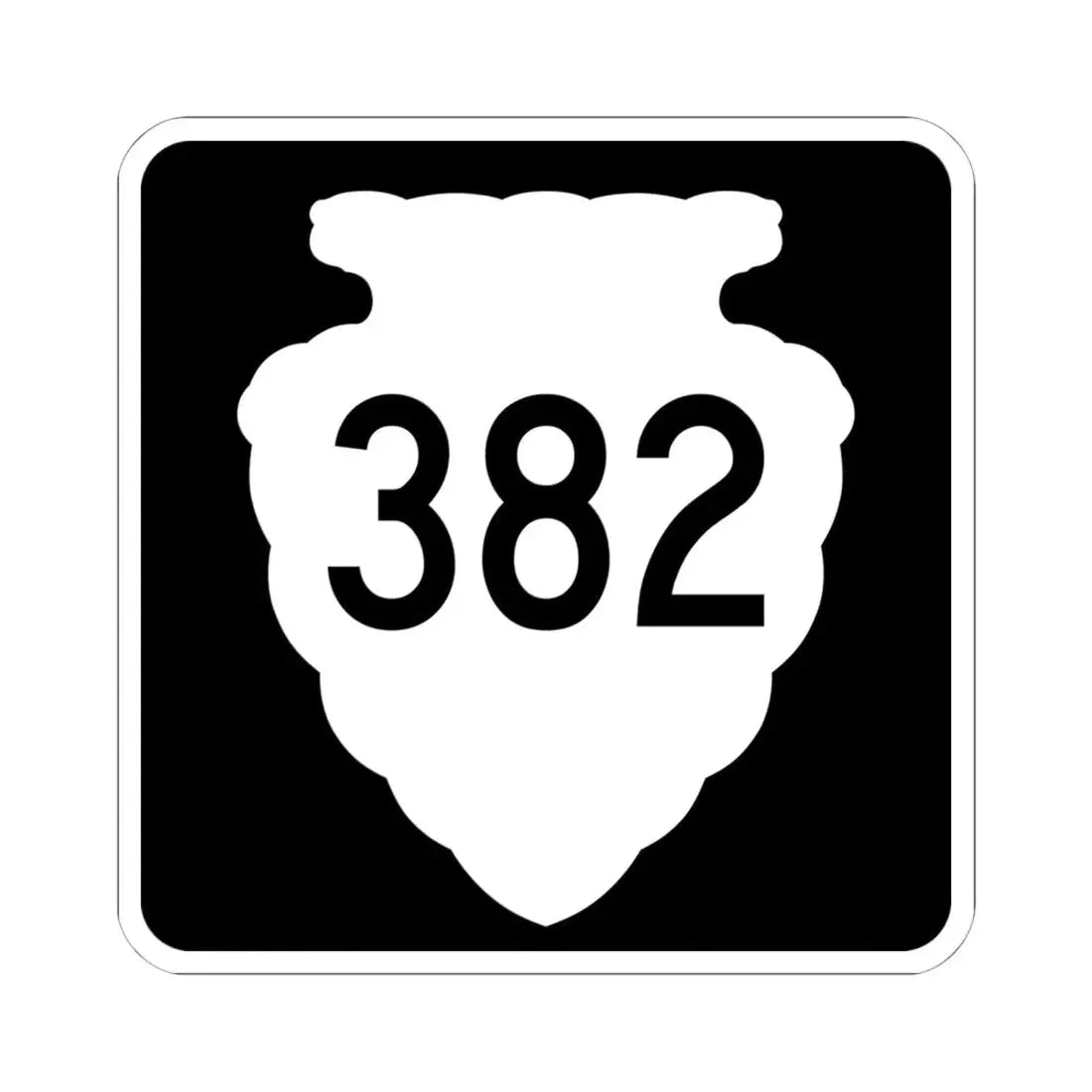 MT-sec-382 (Montana) (Road Sign) STICKER Vinyl Kiss-Cut Decal 6 Inch White - The Sticker Space