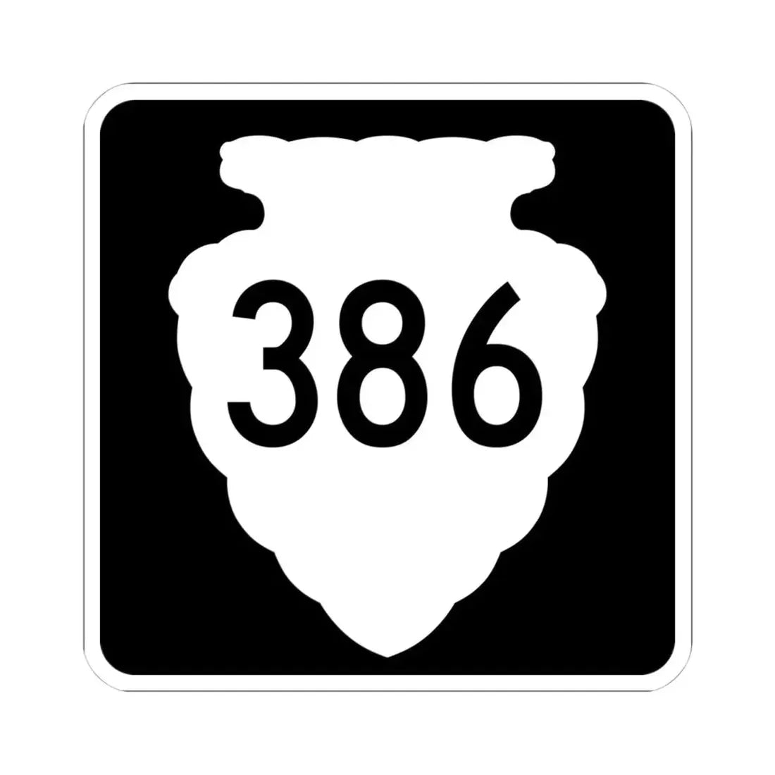MT-sec-386 (Montana) (Road Sign) STICKER Vinyl Kiss-Cut Decal 4 Inch White - The Sticker Space