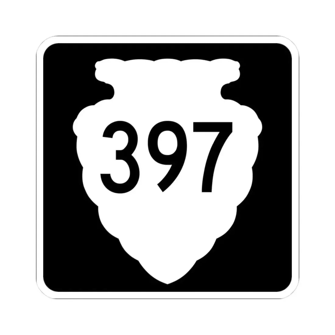 MT-sec-397 (Montana) (Road Sign) STICKER Vinyl Kiss-Cut Decal 3 Inch White - The Sticker Space